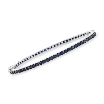 Ross-simons Sapphire Eternity Bangle Bracelet In Sterling Silver In Multi