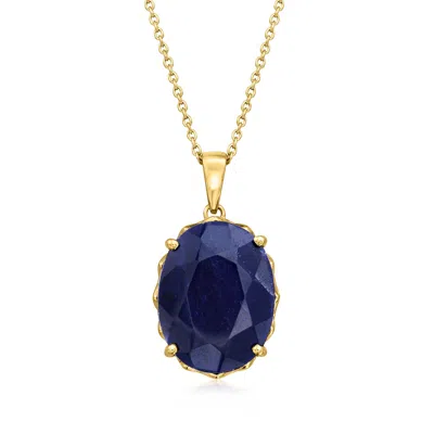 Ross-simons Sapphire Pendant Necklace In 18kt Gold Over Sterling In Multi