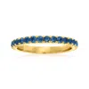 Ross-simons Sapphire Ring In 18kt Gold Over Sterling In Blue