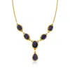 Ross-simons Sapphire Y-necklace In 18kt Gold Over Sterling In Multi