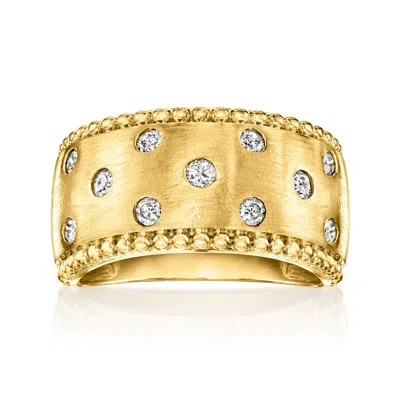 Ross-simons Scattered-diamond Ring In 18kt Gold Over Sterling In White