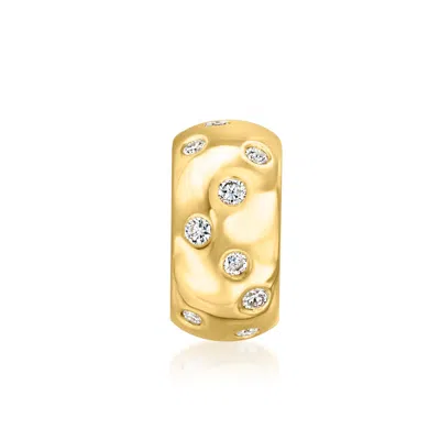 Ross-simons Scattered Lab-grown Diamond Rolling Charm In 18kt Gold Over Sterling