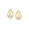 Ross-simons Scattered White Topaz Teardrop Earrings In 18kt Gold Over Sterling In White