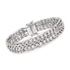 Ross-simons Sedusa-link Bracelet In Sterling Silver With Magnetic Clasp In Multi