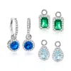 Ross-simons Simulated Multi-gemstone And . Cz Jewelry Set: Huggie Hoop Earrings And 3 Pairs Of Interchangeable D