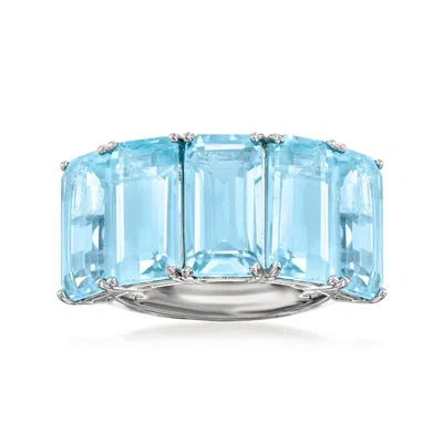 Ross-simons Sky Blue Topaz 5-stone Ring In Sterling Silver