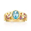 Ross-simons Sky Blue Topaz And . Multi-gemstone Ring In 18kt Gold Over Sterling In Blue