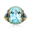 Ross-simons Sky Blue Topaz And . Sapphire Ring With . London Blue Topaz And . Blue Diamonds In 14kt Yellow Gold