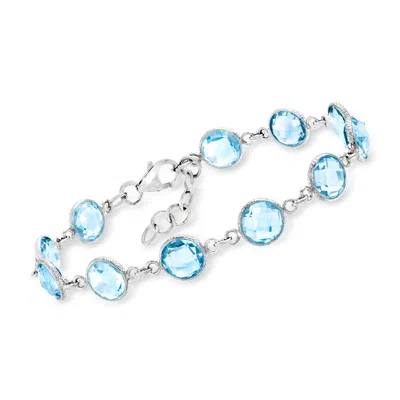 Ross-simons Sky Blue Topaz Bracelet In Sterling Silver In Multi