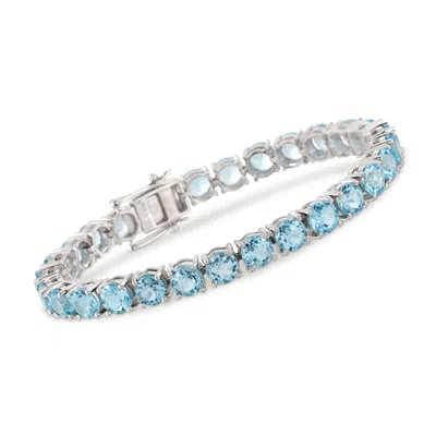 ROSS-SIMONS SKY BLUE TOPAZ TENNIS BRACELET IN STERLING SILVER
