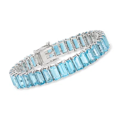 Ross-simons Sky Blue Topaz Tennis Bracelet In Sterling Silver In Multi
