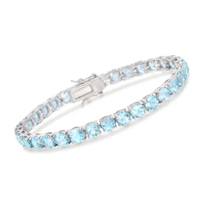 Ross-simons Sky Blue Topaz Tennis Bracelet In Sterling Silver In Multi