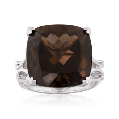 Ross-simons Smoky Quartz Ring In Sterling Silver In Brown