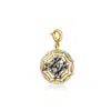Ross-simons Sterling Silver And 18kt Gold Over Sterling Spider Web Charm In Gold