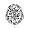 Ross-simons Sterling Silver Bali-style Floral Filigree Ring In Silver