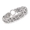 Ross-simons Sterling Silver Byzantine Bracelet In Multi