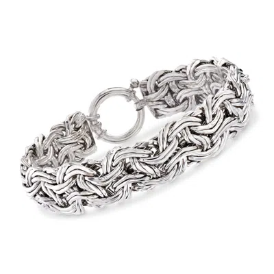 Ross-simons Sterling Silver Byzantine Bracelet In Multi