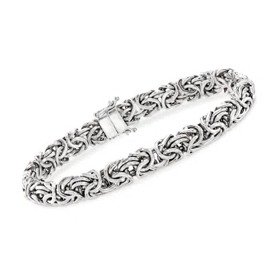 Ross-simons Sterling Silver Byzantine Bracelet With Magnetic Clasp In Multi