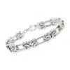 Ross-simons Sterling Silver Byzantine Double-link Bracelet In Multi