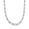Ross-simons Sterling Silver Flat Byzantine Double-link Necklace In Multi