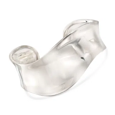 Ross-simons Sterling Silver Free-form Wave Cuff Bracelet