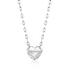 Ross-simons Sterling Silver Heart And Lumachina-chain Necklace In Multi