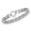 Ross-simons Sterling Silver Medium Byzantine Bracelet For Women In Multi