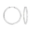 Ross-simons Sterling Silver Medium Endless Hoop Earrings In Metallic