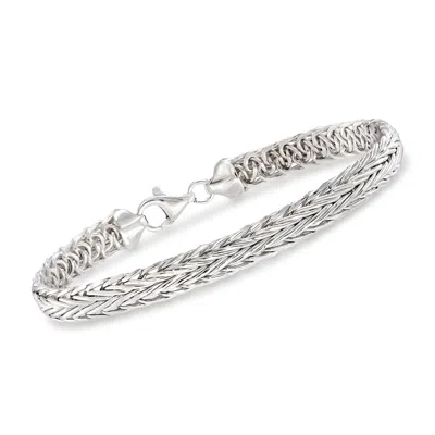 Ross-simons Sterling Silver Medium Wheat Chain Bracelet