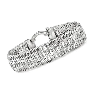 Ross-simons Sterling Silver Multi-row Curb-link Bracelet