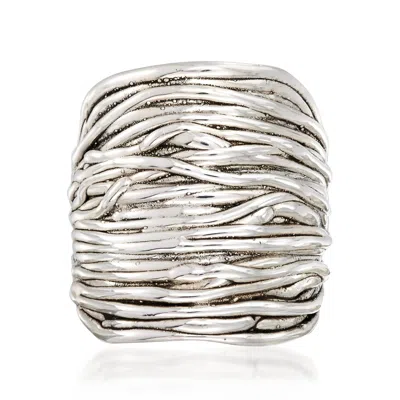 Ross-simons Sterling Silver Multi-row Wrap Ring In White