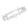 Ross-simons Sterling Silver Musical Note Bracelet In Multi