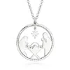 Ross-simons Sterling Silver Nativity Pendant Necklace In Metallic