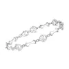 Ross-simons Sterling Silver Paw Print And Bone Station Bracelet In Multi