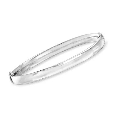 Ross-simons Sterling Silver Polished Bangle Bracelet In Multi