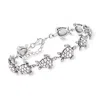 Ross-simons Sterling Silver Sea Turtle Bracelet In Silver