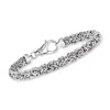 Ross-simons Sterling Silver Small Byzantine Bracelet In Metallic