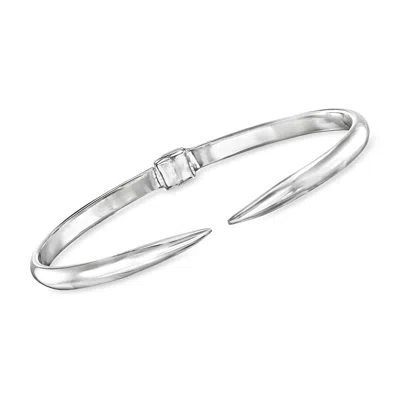 Ross-simons Sterling Silver Tapered-end Cuff Bracelet In Multi
