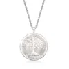 Ross-simons Sterling Silver Tree Of Life Locket Necklace In Metallic