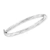 Ross-simons Sterling Silver Twisted Bangle Bracelet In Multi