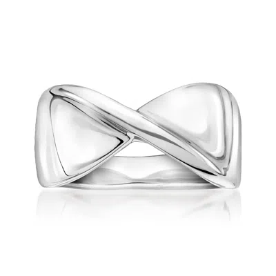 Ross-simons Sterling Silver X Ring In White