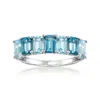 Ross-simons Swiss And London Blue Topaz Ring In Sterling Silver In Blue