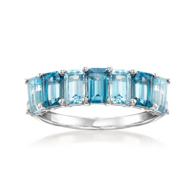 Ross-simons Swiss And London Blue Topaz Ring In Sterling Silver