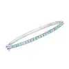 Ross-simons Swiss Blue Topaz Bangle Bracelet In 18kt Gold Over Sterling In Multi