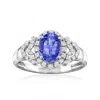 Ross-simons Tanzanite And . Diamond Ring In Platinum In Purple