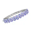 Ross-simons Tanzanite Bangle Bracelet In Sterling Silver In Multi