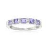 Ross-simons Tanzanite Ring With Diamond Accents In Sterling Silver In Purple