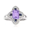 Ross-simons Tanzanite Ring With . Diamonds And . Sapphires In 14kt White Gold