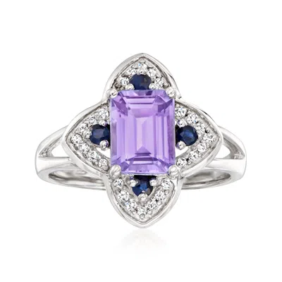 Ross-simons Tanzanite Ring With . Diamonds And . Sapphires In 14kt White Gold