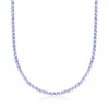 Ross-simons Tanzanite Tennis Necklace In Sterling Silver In Multi
